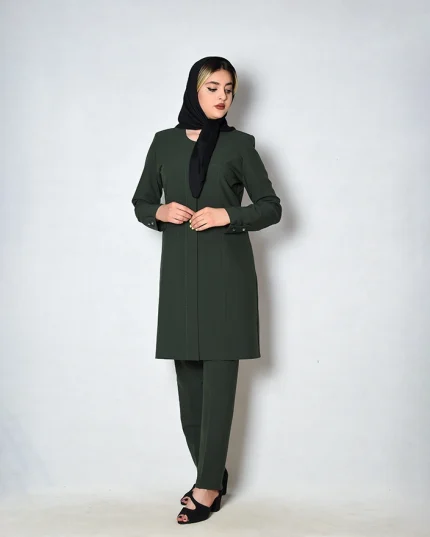 1001596 مانتو شلوار یقه گرد (1)
